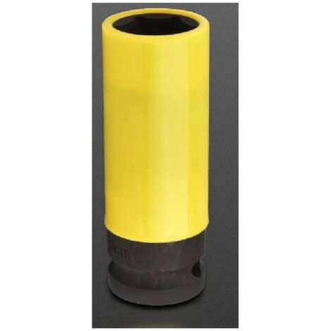 Outil de démontage de vis de pneu de voiture, tête creuse jaune 1/2, manchon de protection de pneu pneumatique (19 mm)