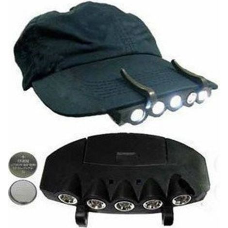1 PC Casquette Lumineuse Bord lumière Mini Phare Rotatif Lampes de Poche Casquette visière Torche pour Camping Course Cyclisme Marche randonnée (1/4)