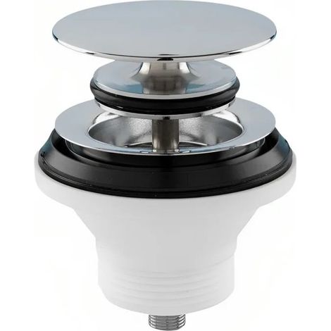 Scarico per lavabo con tappo di chiusura a pressione "No problem", 1"1/2 (40 x 49)