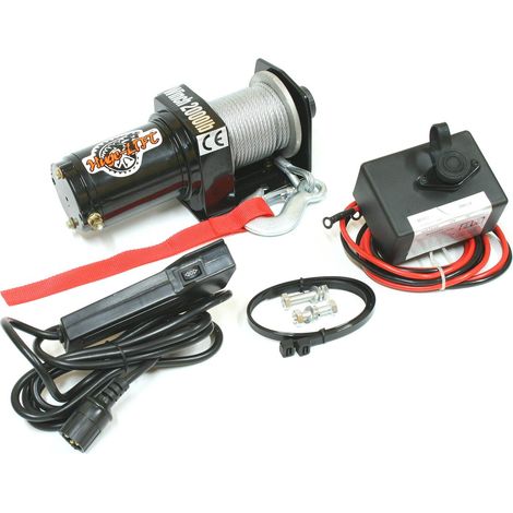 Varan Motors – Treuil électrique 12V VARP20001A – Charge max 907Kg / 1814Kg avec poulie – Câble 15m Ø4mm – Moteur 700W pour usage intensif
