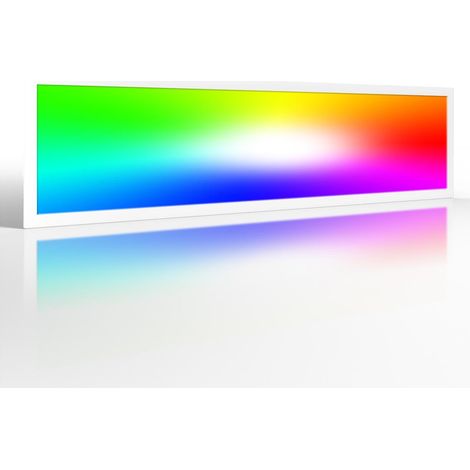 RGB+CCT LED Panel Pro 120x30cm 48W 24V Rahmen weiß (1/5)