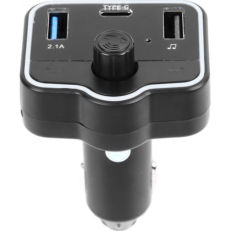 Adaptateur Bluetooth Voiture Musique, Mains Libres Appel, Son Haute Fidélité, Ports USB Doubles Stables, Émetteur Auto Sans Fil (1/5)