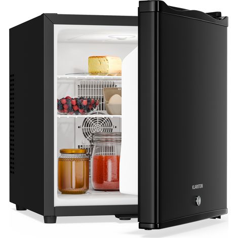 Klarstein Kühlschrank, Mini Kühlschrank mit Glastüre, 28L Mini-Kühlschrank für Getränke, Snacks & Kosmetik, Kühlschrank Klein & Leise, Verstellbare Ablagen, Kleiner Skincare Kühlschrank