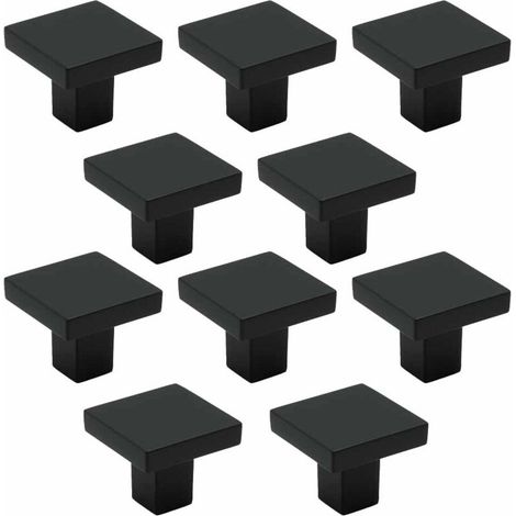Lot de 10 boutons de meubles, d'armoire, de tiroir, d'armoire, de porte, de commode，Surface lisse, lignes simples
