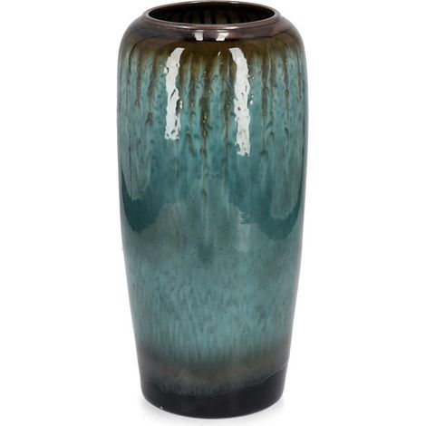 Vaso "Coira" svasato in terracotta smaltata per uso esterno h 50 cm