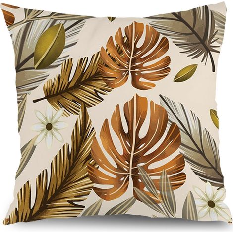 Housses de coussin extérieur fleurs, décoration balcon terrasse,50×50cm (1/5)