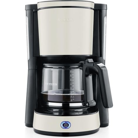 Cafetière Filtre, 1 000W, 1,4L, Juqu'à 10 tasses, Porte-filtre amovible, Système anti-goutte, Crème, KA 9575 (1/4)
