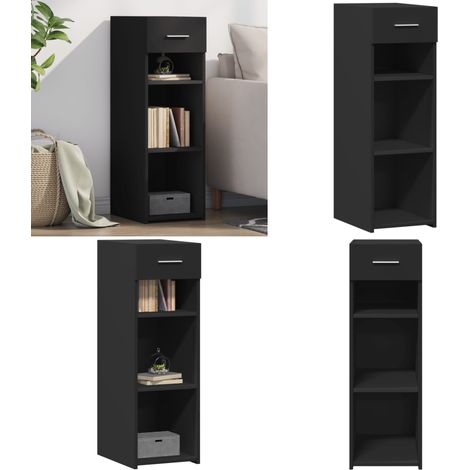 Sideboard Schwarz 30x42,5x93 cm Holzwerkstoff - Schreibtisch - Wohnzimmer Dekoration - Regal - Sideboard Schwarz - Holz Sideboard - Home & Living (1/5)