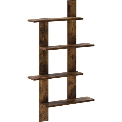 Scaffale da parete Rovere Fumo 61 x 13,5 x 105 cm vidaXL