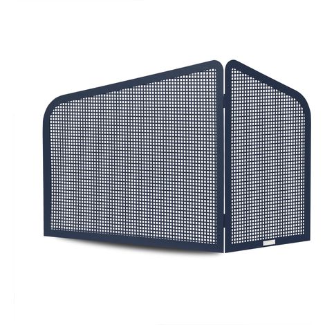 Le Marquier – Pare-feu cheminée Fjord en acier bleu céleste – Dimensions L.120xH.70 cm – Pliable et léger – Origine France Garantie (1/2)