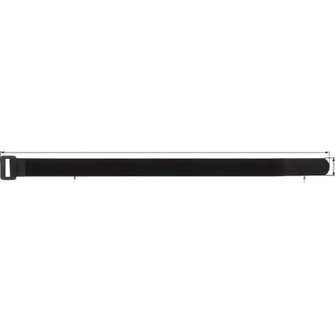 Sangle élastique câble attache réutilisable 16 pièces 50 x 2 cm noir organisation câbles rangement maison bureau camping vélo - (1/5)