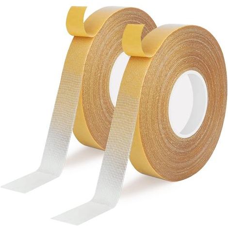 2 Rolls Ruban Adhésif Double Face Robuste, 15mm x 20m Double Face Extra Fort Transparent Ruban Adhésif Puissant Ruban Multifonctionnel Sans Traces Pour les Tapis, les Sols, les Murs (2 Rolls) (1/5)