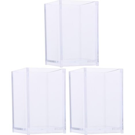 Zylindrischer Acryl Stifthalter dem Schreibtisch zur