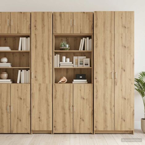 vidaXL Cabinet de rangement avec étagères Chêne artisanal (1/5)
