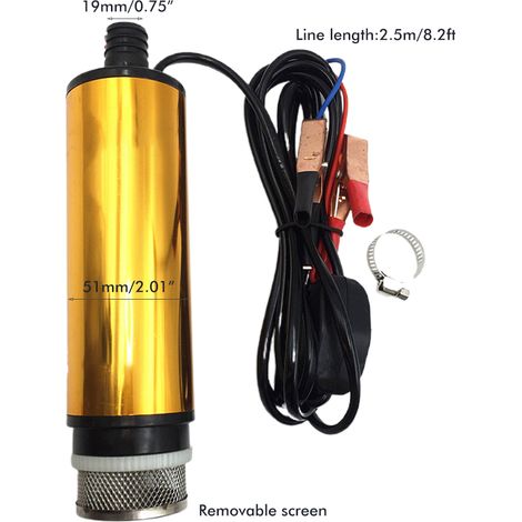 Pompe électrique 12V pour gasoil, distributeur de carburant antirouille, kit transvasement avec tuyau, usage agricole et automobile (1/5)