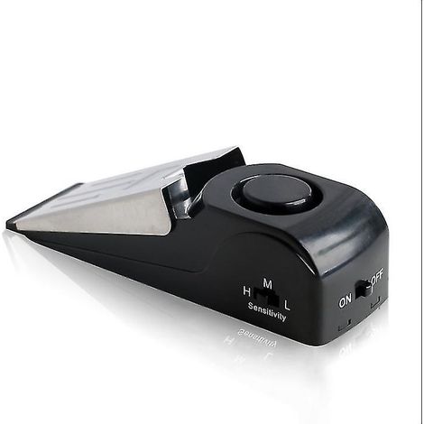 Butée de porte avec alarme, cale de sécurité pour la maison, blocage de porte intelligent, butée de porte antivol à pression, pour les voyages (1/4)
