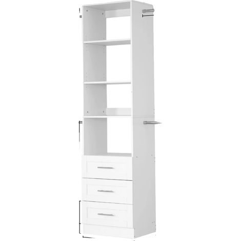 Schrank-Systemregale, langlebiges Material, anpassbare Konfiguration, 99x81x15inch (1/2)