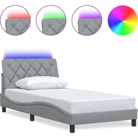 Maison Exclusive - Giroletto con LED senza Materasso Grigio Chiaro 100x200 cm