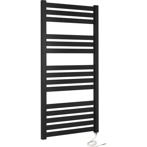 Algarve (Vas) Electric Black Heated Towel Rail 500 x 1165mm (1/4)