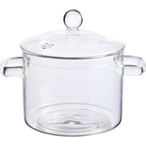 Klarer Kochtopf Mit Deckel, Dicker Und Schwerer, Verbesserter Glastopf for Kochen Von Ramen-Haferflocken Und Anderen Gerichten (Color : 1350ml)