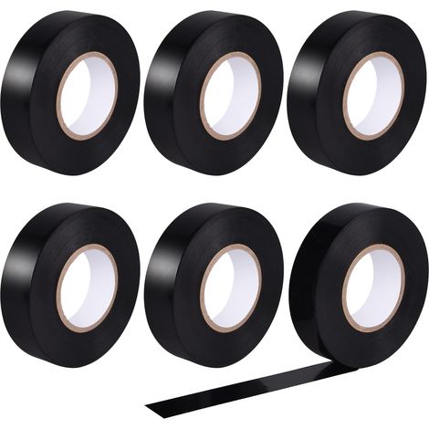 Lot de 6 rubans isolants électriques en PVC noir - 16 mm (1/5)