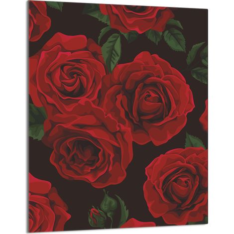 PLANCHE À DÉCOUPER EN VERRE 40x52 Roses (1/5)