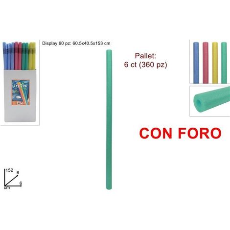 Tubo spugna galleggiante mare   piscina 153 cm con foro ds