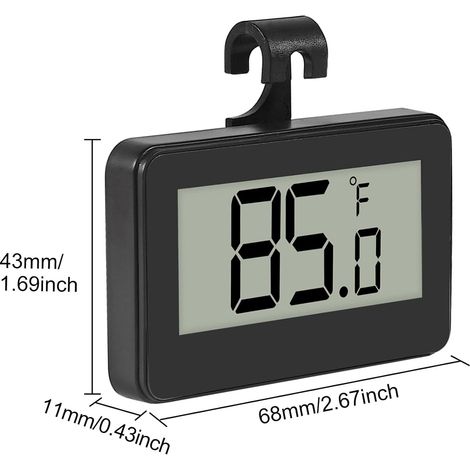 Thermomètre numérique étanche pour mini réfrigérateur/congélateur, paquet de 2 avec crochet pour la cuisine, la maison et le Restaurant (1/4)