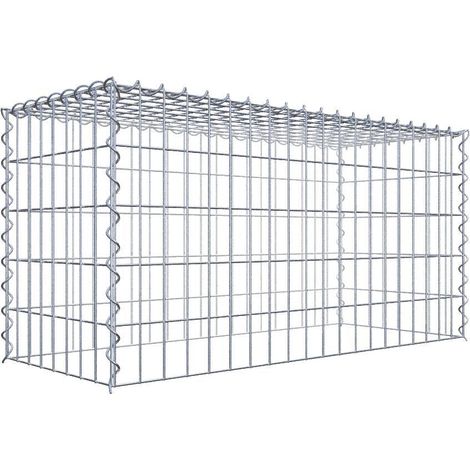 Gabiondeco - Gabion - Element de prolongation en hauteur 100 cm x 50 cm x 40 cm (L x H x P). maille 5 x 10 cm. Spirale. Attention : il manque une grille - Made in Ger... (1/5)
