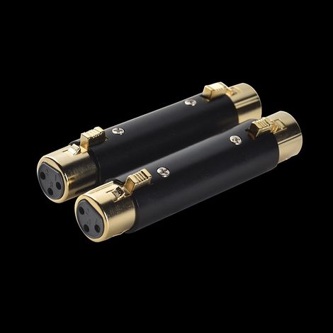 3-poliger XLR-Buchse-auf-Audio-Buchse-Adapter, Metallgehäuse, vergoldeter Stecker. (1/5)