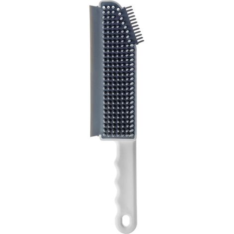 3 en 1 Brosse De Nettoyage Multifonctionnelle Cuisine Salle De Bains Comptoir Plancher Fenêtre Silicone Brosse De Nettoyage Brosse À Crevasses Grattoir Brosse Nettoyant 1pc (1/4)