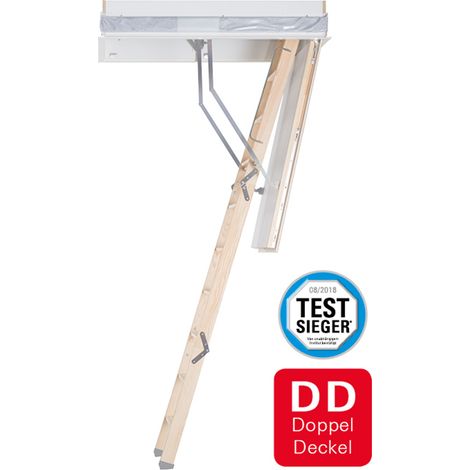 Roto Bodentreppe Designo DD bis 280cm Raumhöhe 130x70cm Rohbaumaß