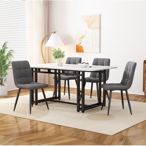 Mesa comedor moderna de MDF 120 cm en negro y blanco OKMYHOME (1/5)