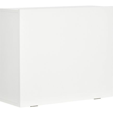 Scrivania a muro pieghevole salvaspazio con ripiani 60x21,5x50 cm bianco