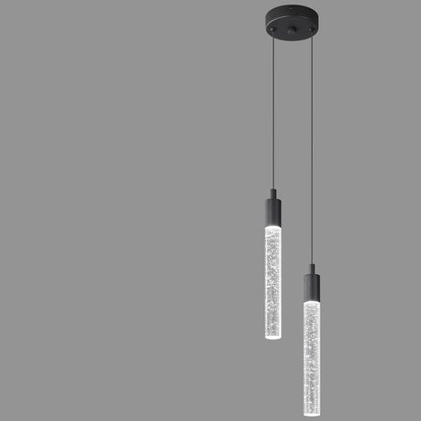 Lampe à suspension moderne d'île de cuisine Table de chevet Noir Mini pendentif Pour chambre à coucher Petites lampes suspendues(2 Lumièr) (1/5)
