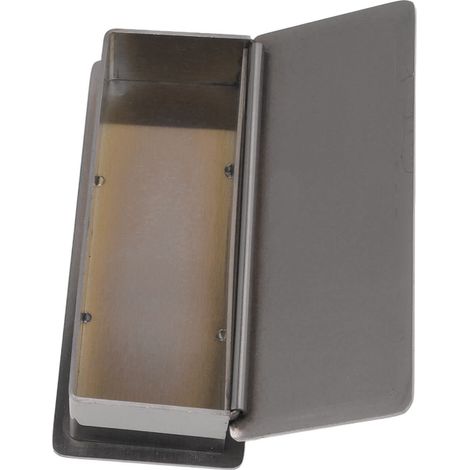 Porte-cure-dents rectangulaire en acier inoxydable avec couvercle, argenté, idéal pour la maison, le bar, l'hôtel ou le restaurant.