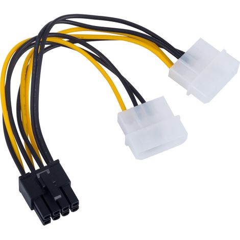Adattatore 2x Molex / PCI-E 8 pin Akyga AK-CA-29 per cavo scheda grafica M/F 15 cm (1/4)