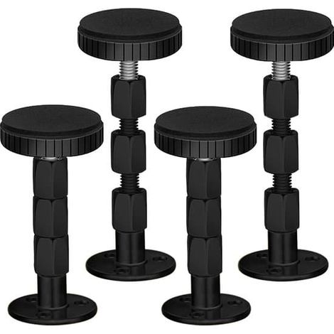 4 pièces - Butées de tête de lit - 80-107 mm - Pieds de meubles réglables - Pieds de meubles auto-adhésifs - Aide anti-basculement - Fixation pour table de chevet - Fixations pour tête de lit (1/5)