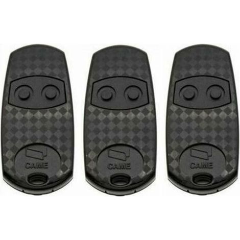Pack de 3 télécommandes CAME TOP432EV 433,92 MHz 2 boutons Compatible avec récepteurs CAME Dimensions 68 x 12 x 32 mm (1/3)