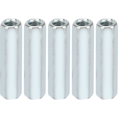 5pcs M6  40 Long Rod Nut Hex Hexagonal Sleeve Nut Standoff Threaded Fasteners