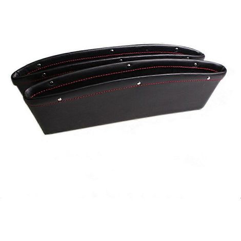 Organisateur de rangement pour siège auto, poche récupératrice de chutes entre le siège et la console (noir)-Black (1/2)