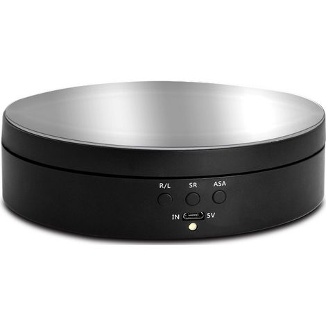 Rotating Display Stand - 360 Degree Electric Turntable - 3 Speed Levels - Mirror Surface - For Jewelry Photography And Short Videos - 138 Mm Diameter - 1 Pc (1/5)