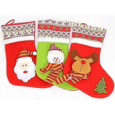 Sacs cadeaux de Noël, chaussettes de Noël en velours, sachets à bonbons, décorations de Noël (1/3)