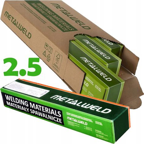 Metalweld 2,5 mm Rutil-Schweißelektroden für Stahl 5 kg (1/4)