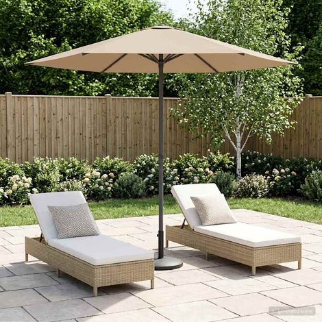 Paraguas de Jardín con Base 230 x 230 cm Poliéster Rectangular