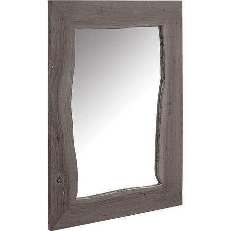 specchio in legno di Acacia 100x3x70 grigio scuro laccato PURE ACACIA 913