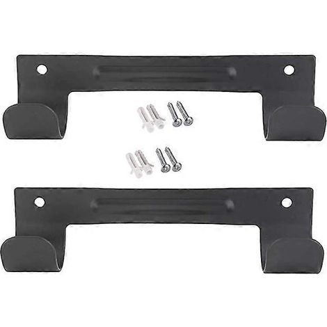 Lot de 2 support planche à repasser mural repassage planche support pour linge Rooms noir (1/5)