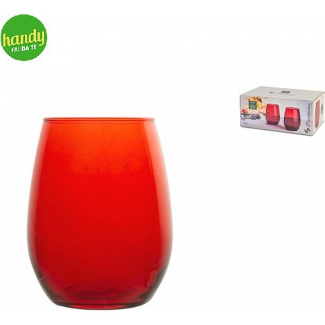 Set 6 Bicchieri Pasabahce Amber Rossi 35 cl