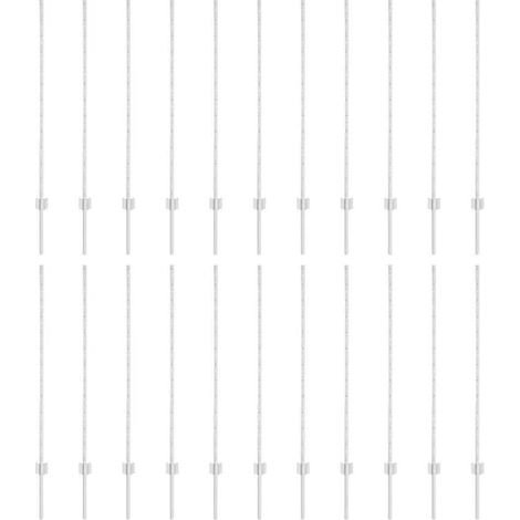 Poteaux de clôture. 22 poteaux, argentés, 160 cm, acier. (1/5)