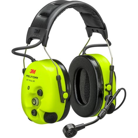 Peltor Cuffia 3M WS ProTac XPI con tecnologia Bluetooth e funzione di attenuazione controllata, giallo, bardatura temporale, MT15H7AWS6 (1/5)